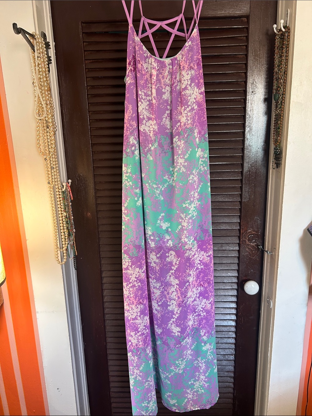 Umgee Lavender & Mint Floral Strappy Jumpsuit